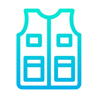 Modern Gilet simgesinin vektör illüstrasyonu