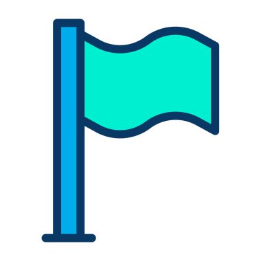 bayrak simgesi, vektör illüstrasyonu