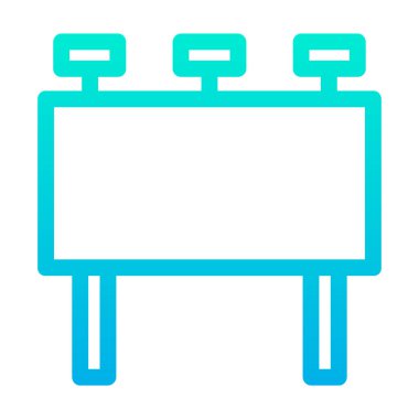 Billboard, beyaz arkaplanda basit vektör simgesi