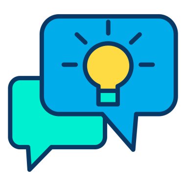 Fikir simgesinin vektör illüstrasyonu