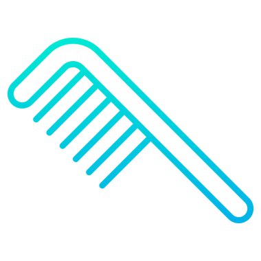 Beyaz arkaplan üzerindeki basit tarak vektör resimlemesi