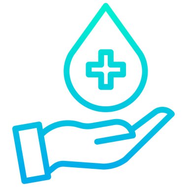 Tıbbi bir ikonun vektör çizimi. Kan!