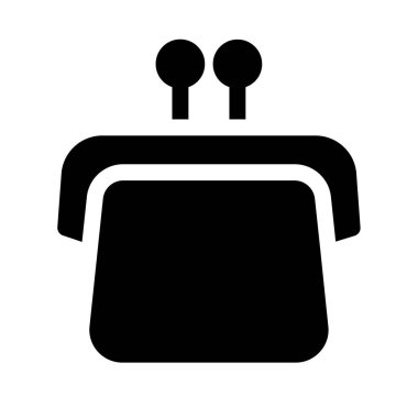 Basit cüzdan simgesi, vektör çizimi