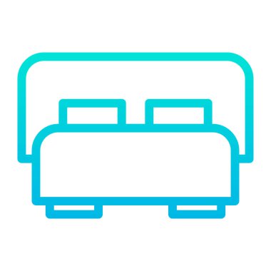 yatak ikonu vektör illüstrasyonu