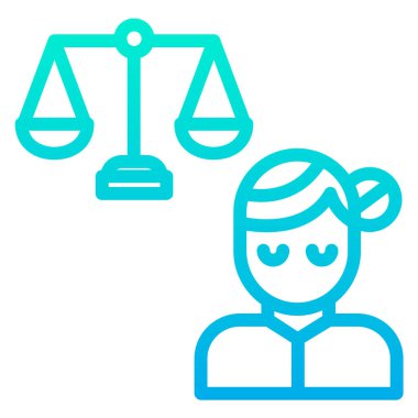 Adalet. Web simgesi basit illüstrasyon