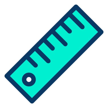 vektör simgesi, ölçüm cetvelinin basit illüstrasyonu 