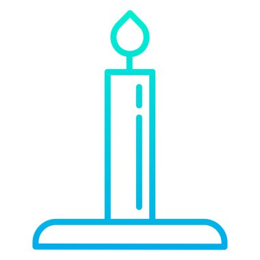 Beyaz arkaplanda basit mum vektör resimleme