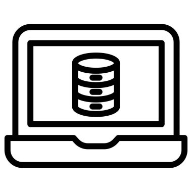 dizüstü bilgisayar simgesi, vektör illüstrasyonu