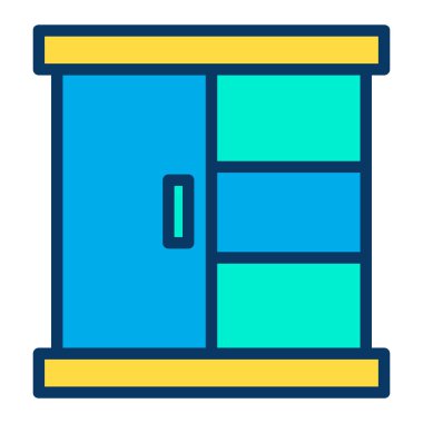 Dolap simgesi vektör illüstrasyonu