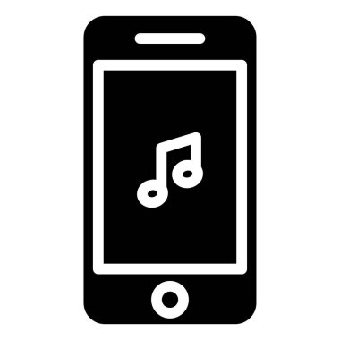 Müzik. Web simgesi basit illüstrasyon