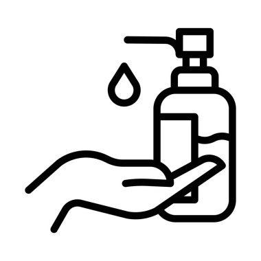 elde sabun pompası, vektör illüstrasyonu