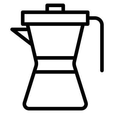 çaydanlık vektör çizgisi simgesi