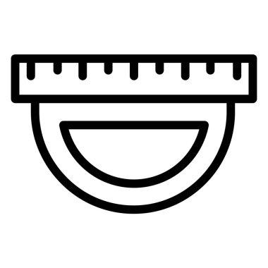 vektör simgesi, ölçüm cetvelinin basit illüstrasyonu 