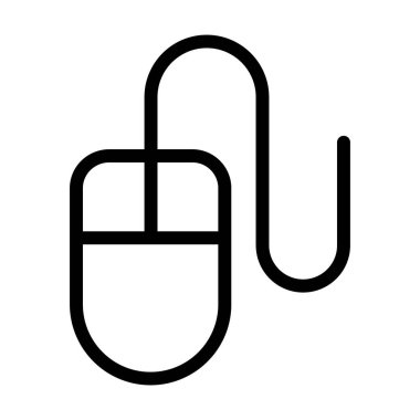 bilgisayar faresi, beyaz arkaplanda basit vektör simgesi