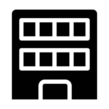 Bina. Web simgesi basit illüstrasyon