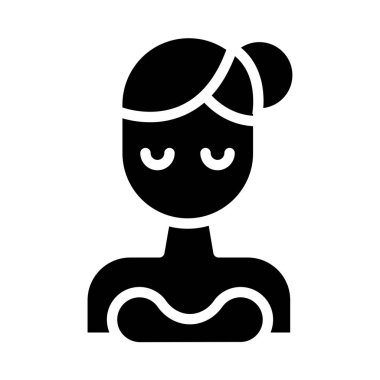 Kadın. Web simgesi basit illüstrasyon