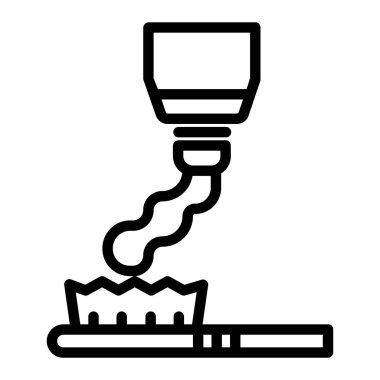 Ağız temizliği basit simge, vektör illüstrasyonu