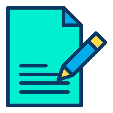 belge Arşivi, web simgesi, vektör basit illüstrasyon