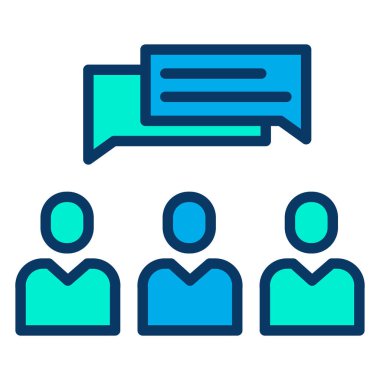 Tartışma. Web simgesi basit illüstrasyon