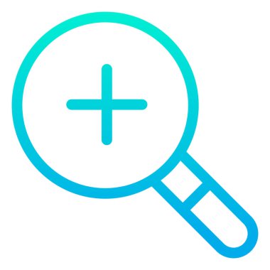 Yakınlaştır. Web simgesi basit illüstrasyon