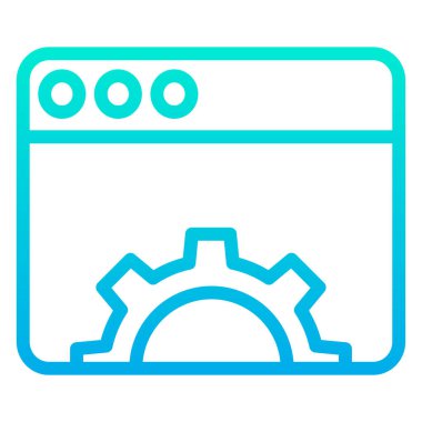 Ayarlar. Web simgesi basit illüstrasyon