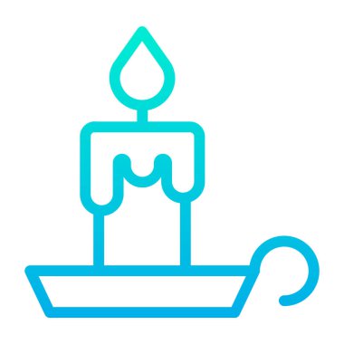 Beyaz arkaplanda basit mum vektör resimleme