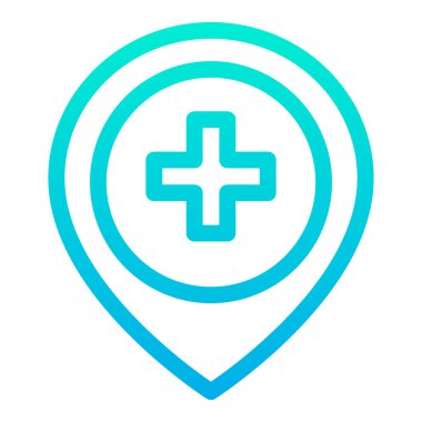 konum pin web simgesi basit illüstrasyon