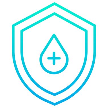 Koruma kalkanı minimalist vektör simgesi beyaza izole edildi 