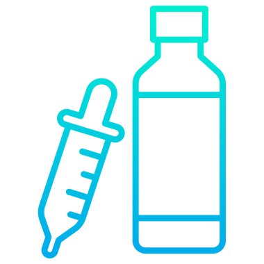 Enjeksiyon. Web simgesi basit illüstrasyon