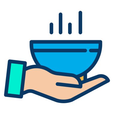 Basit yiyecek simgesi, vektör illüstrasyonu