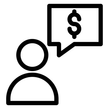 Para için. Web simgesi basit illüstrasyon