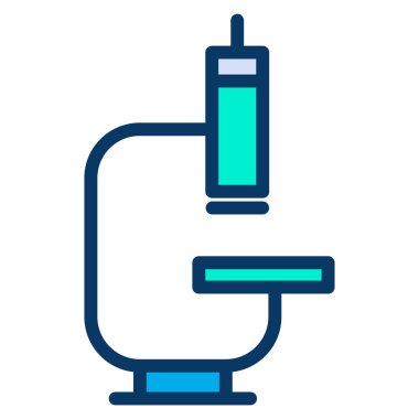 Mikroskop web simgesi basit vektör çizimi