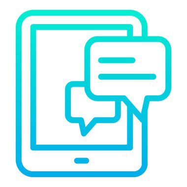 Sohbet kavramı basit sanat vektörü illüstrasyonu 