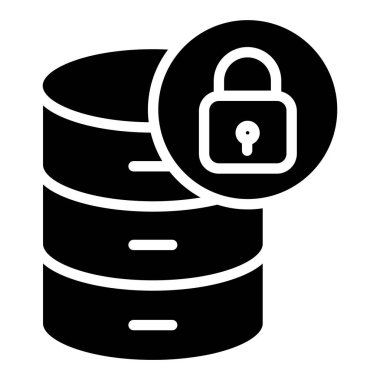 veritabanı. Web simgesi basit illüstrasyon