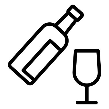 Şarap şişesi. Basit tasarım