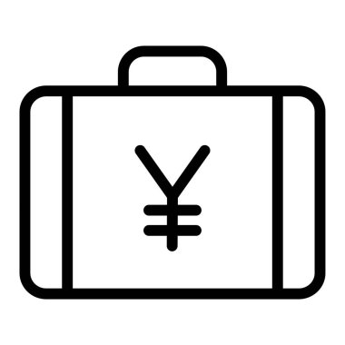 Çanta. Web simgesi basit illüstrasyon