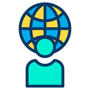 Beyaz arkaplan üzerindeki basit hacker vektör resimleme