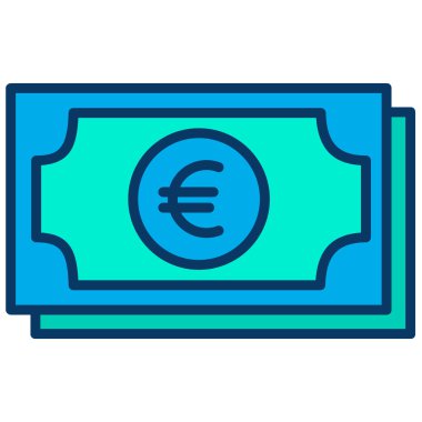 Avro parası. Web simgesi basit tasarım