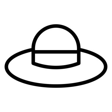 Basit şapka simgesi, vektör çizimi