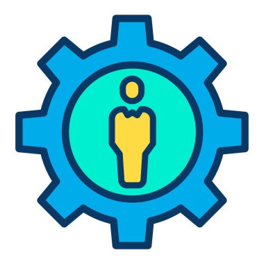 yönetim web simgesi basit illüstrasyon