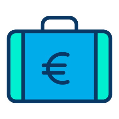 Avro para birimi kavramı basit sanat vektörü illüstrasyonu 