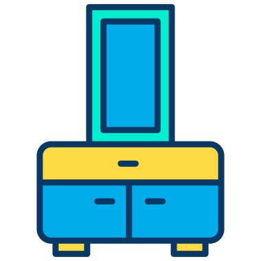 Mobilya. Web simgesi basit illüstrasyon