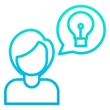 Fikir simgesinin vektör illüstrasyonu