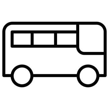 Otobüs. Web simgesi basit illüstrasyon