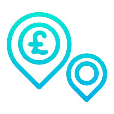 Beyaz üzerinde izole edilmiş pound minimalist vektör simgesi 