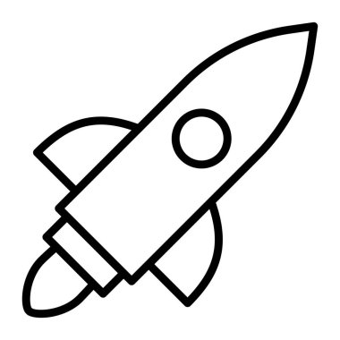 roket ikonu vektör illüstrasyonu