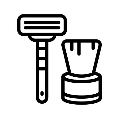 Beyaz arkaplanda basit fırça vektör resimleme