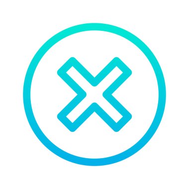 İptal et. Web simgesi basit illüstrasyon