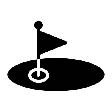 golf ikonu vektör illüstrasyonu