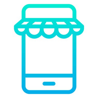 Cep telefonu. Web simgesi basit illüstrasyon